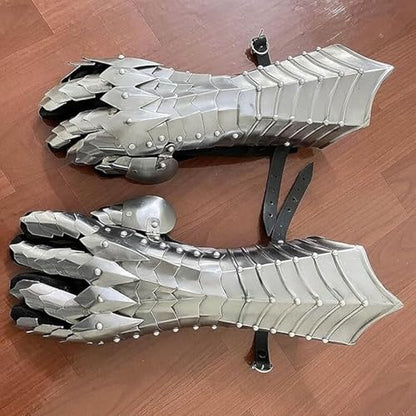 WARRIORPOINT Medieval Nazgul Fantasy Gauntlets SCA Armor Gauntlets Gloves Iron With Exp Shipping