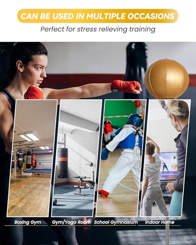 INNOLIFE Fitness Reflex Bag, Boxing Bag for Adults and Teens - color: Gold