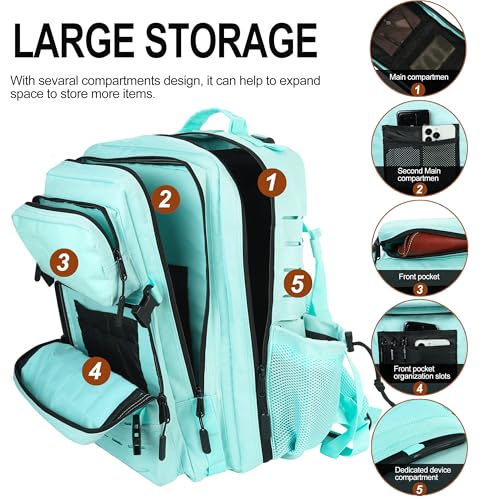 LHI Tactical Military Backpack for Men 25L/45L Large Molle Army Assault Pack 3 Day Hiking Rucksack With Bottle Holder - color: Green, size: 45L