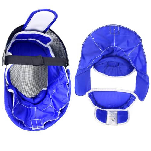 LEONARK 2 Packs Fencing Mask Replacement Detachable Linings Replaceable Inside Lining Alternative Cloth Parts for Hema Epee Foil and Saber Helmet - color: Blue 2 Packs, size: Large