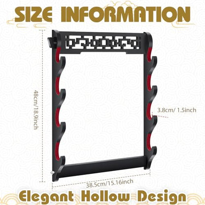 Katana Sword Rack Wall Mount, Hanging Stands for Sword Display,4 Tier - size: 4 Tier