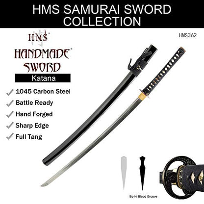 Hand Forged 1045 Carbon Steel Cherry Blossom Katana Full Tang Sword