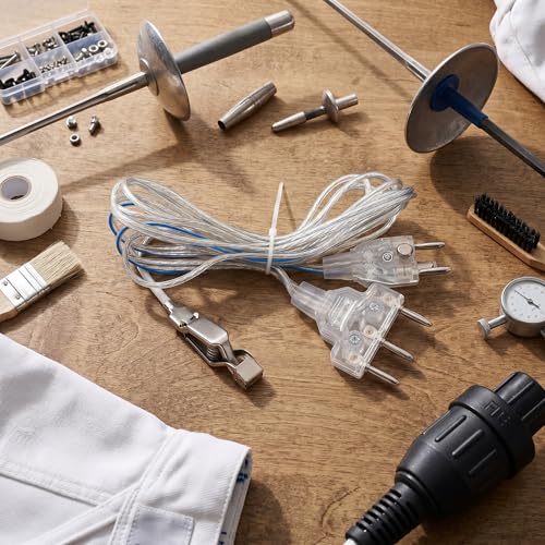 Fencing Body Wire Transparent Conductive Cord Universal Signal Connection for Competition Training Stainless Steel Clear 103g 1 Piece