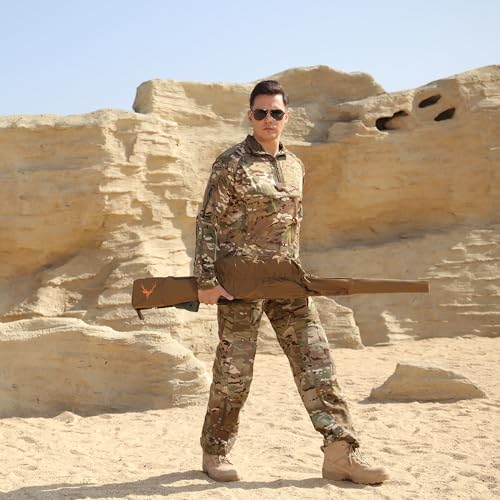 Fast Rifle Case Gun Cover for Hunting Range Shooting - 42.5" to 58" - color: Coyote Brown
