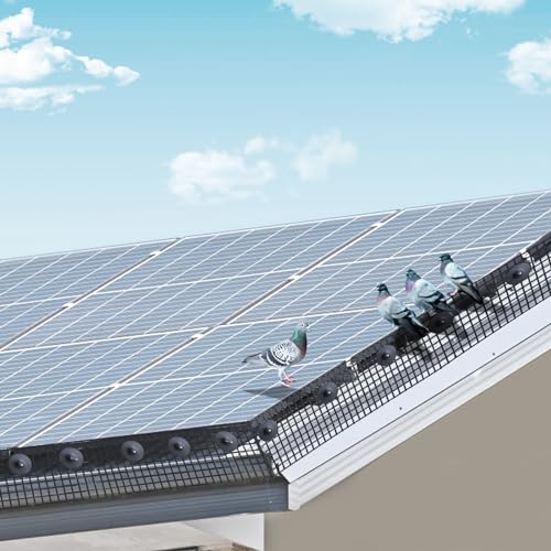 VEVOR 8 inch x 100ft Solar Panel Bird Guard, Critter Guard Roll Kit with 70pcs Aluminum Alloy Fasteners, Solar Panel Guard with Rust-Proof PVC Coating, Max 1/2 inch Wire Roll Mesh - size: 8in x 100ft with 70pcs Fasteners,50pcs Tie Wires