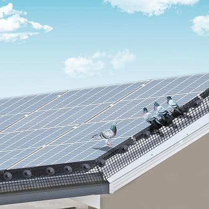 VEVOR Solar Panel Bird Wire, 8inch x 98ft Critter Guard Roll Kit, Solar Panel Guard with 100pcs Durable Metal Fasteners, Removable PVC Coated Guard Wire for Squirrel, Bird, Critters Proofing - size: 8in x 98ft with 100pcs Fasteners, 50pcs Tie Wires