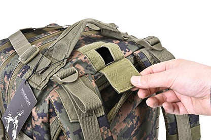 REEBOW GEAR 38L Tactical Backpack for Men 3 Day Military Bug Out Bag - color: Camo Green