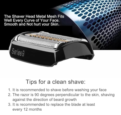 92B Replacement Head for Braun Series 9/S9 Sport Electric Shaver - color: silver-92b