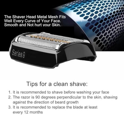 92B Replacement Head for Braun Series 9/S9 Sport Electric Shaver - color: silver-92b