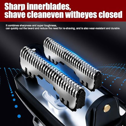 WES9032P Replacement Outer Foil and Inner Blade Set,Compatible with Panasonic ARC5 5-Blade Shavers ES-LV97-K,ES-LV67-K,ES-LV95-S,for Men's Shaving（3Packs） - color: White