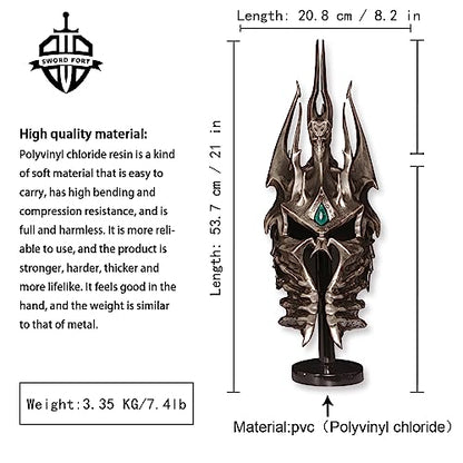 Sword fort The Devil Knight Wearable Helmet Helm frostmourne Real Metal-Anime Replica Game Props, Lich King Arthas Helmet