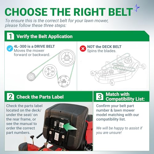 BlueStars 4L-300 Drive Belt | Heavy-Duty Aramid Cord | 1/2" x 30" - size: 4L-300, style: Aramid Cord