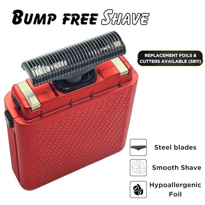 Supreme Trimmer Replacement Foil & Cutter SB11 | Hypoallergenic Foil for STF101 Solo | Red - color: Red
