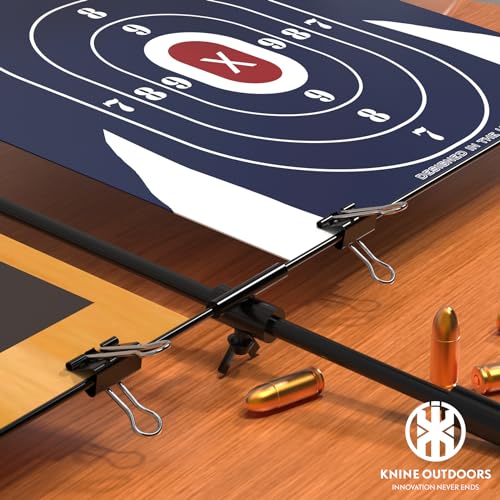 KNINE OUTDOORS Adjustable Shooting Target Stands, Paper Target Stand with 8 Metal Clips for Shooting Range, Adjustable Range from 3.2 to 26.0 Inches