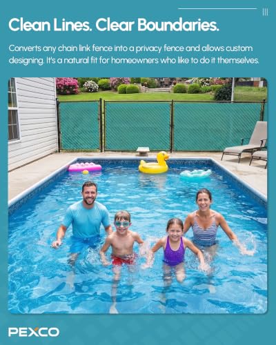 Pexco Privacy Slats for Chain Link Fence, 250 Ft, Aqua - color: Aqua