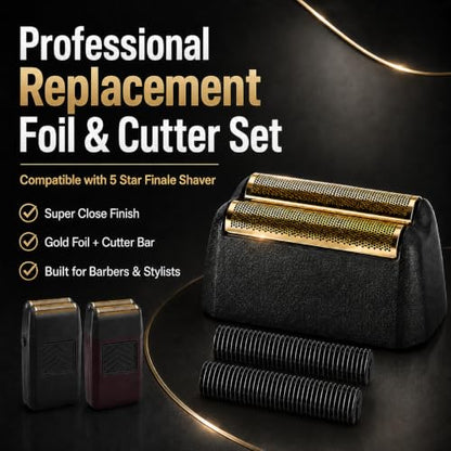 Shave Replacement Heads Compatible with Wahl 7031-100/7043-100 Foil&Cutter - color: Gold