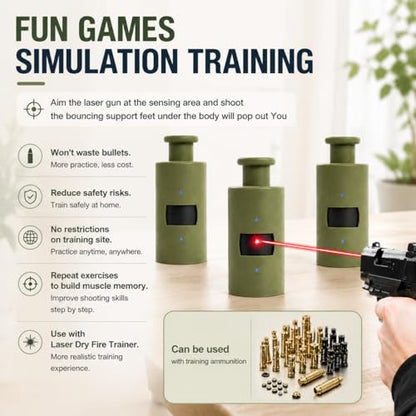 Laser Shooting Target, Electronic Dry Fire Target for Pistol & Rifle