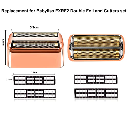 Replacement Heads Foil & Cutters Compatible with BaBylissPRO FXFS2 Shaver - color: 1 pc Rose Gold