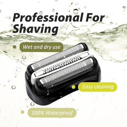 2Pack 32B Series 3 Electric Shaver Replacement Head Accessories Compatible with S3 Foil & Cutter Razor Heads, Accessories for S3 3040s 3010s 310s 3000s 3050cc 3080s 390cc Etc (Pack of 2) - size: 1 Count (Pack of 4)