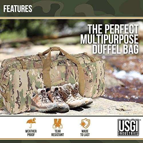 USGI Industries Military Style Deployment Duffel Bag for Camping, Hiking & Travel - color: OCP
