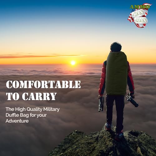 Ammo Can Man Style Nylon Tactical with Padded Duffle Bag Olive Drab Large
