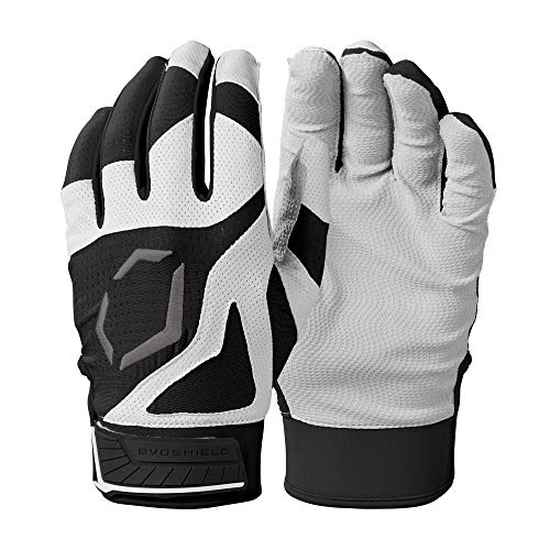 EvoShield SRZ-1™ Batting Gloves - Adult and Youth Sizes - color: Black, size: Medium, style: Adult