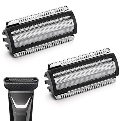 2 Pack Replacement Foil Blades for MANSCAPED Lawn Mower 5.0 Ultra - Groin & Body Hair Trimmer Blades - Stainless Steel Shaver Head (Compatible for MANSCAPED Lawn Mower 5.0 Ultra)