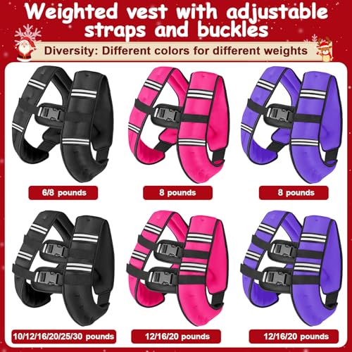 Wolliwa 6lb/8lb/12lb/16lb/20Lb Weighted Vest Woman Men - color: Dark Grey, size: 8 Lbs