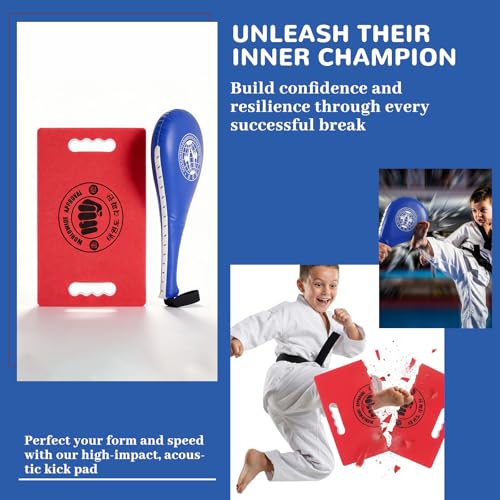 Taekwondo Training Set: Rebreakable Breaking Board & Kick Target Pad, Taekwondo Breaking Boards for Kids& Adults, Martial Arts Karate Boxing Sparring Gear