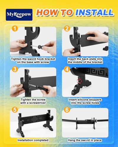 Sword Stand 1-Tier Wooden Wand Stand for Katana Display Holder