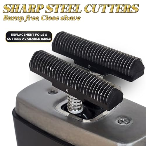 Supreme Trimmer Replacement Foil & Cutter SB63 | Hypoallergenic Foil for Crunch STF602 | Black - color: Black Foils & Cutters