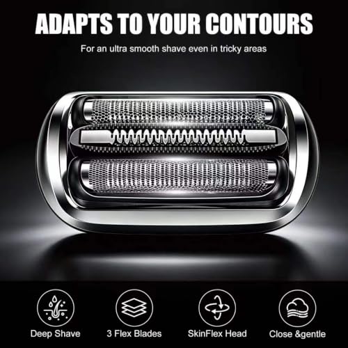 73S Series 7 Replacement Head,Compatible with 73S Replacement Electric Shaver Heads Braun 7020s/7025s/7027cs/7071cc/7075cc/7085cc（1PACK） - size: 1PACK