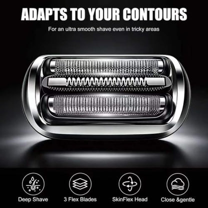 73S Series 7 Replacement Head,Compatible with 73S Replacement Electric Shaver Heads Braun 7020s/7025s/7027cs/7071cc/7075cc/7085cc（1PACK） - size: 1PACK
