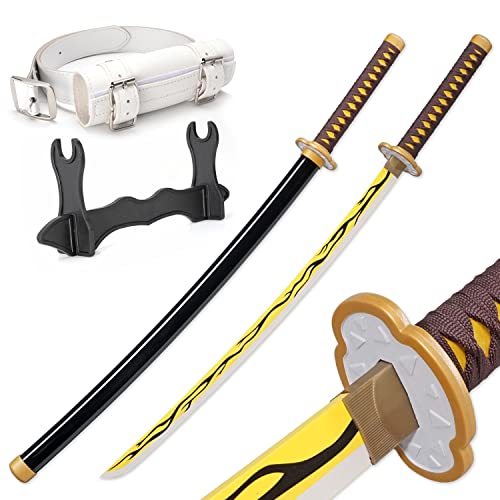 Zisu Demon Katana Sword, About 41 inches, Hashira Pillars & Protagonist Katana for Cosplay Purpose, Anime Original Texture - color: Gold, style: Kaigaku