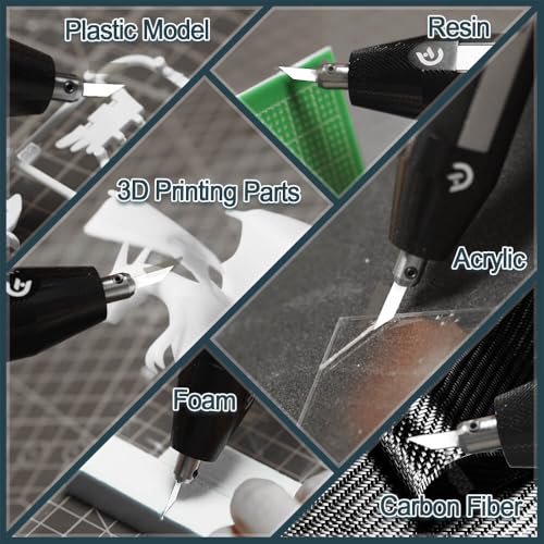 Hanboost 24PCS Ceramic Blade Replacement Kit for C1 Cordless Ultrasonic Cutter Knife for 3D Printing Prototyping DIY Projects. (Ceramic Blade (24Pcs))