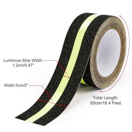 1 Roll Glow in The Dark Anti Slip Tape for Steps Basement Stair Treads Ramp