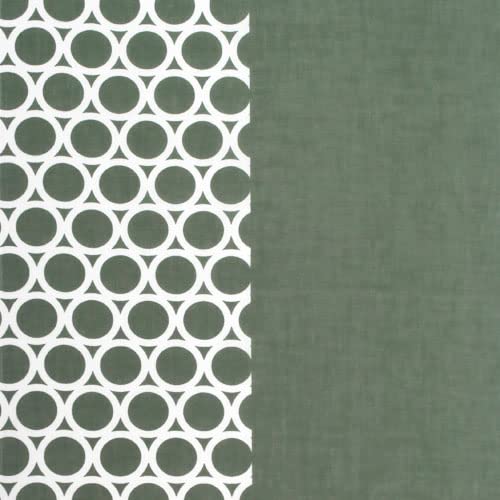 染の安坊 Anbo Tenugui Hand Towel, Half Small Circle (Grayish Green), 100% Cotton, Made in Japan, 13.8 x 39.4 inches - color: Grayish Green