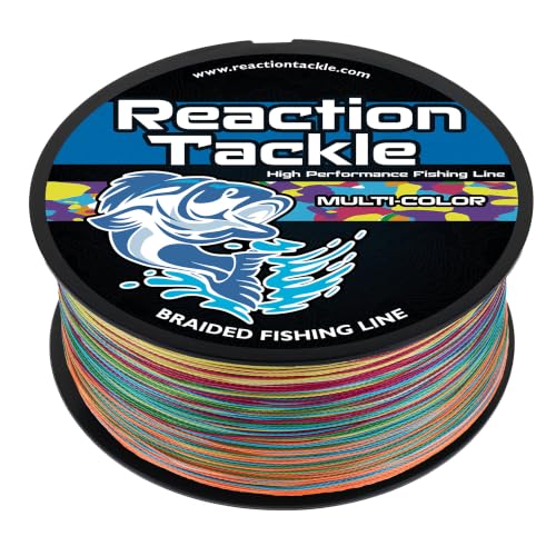 Reaction Tackle Braided Fishing Line, Pro Grade Braid, Fresh and Saltwater - color: Multi-Color, size: 6 Lb (300 Yards)
