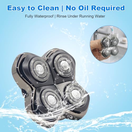4 Pack 4-Shaver Replacement Heads for Skull Pitbull Series - size: 4 Repl Head