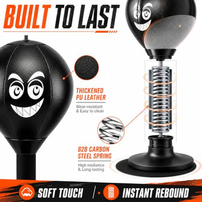 Desktop Punching Bag with Upgraded 75KG Suction Base for Fast Portable Fun