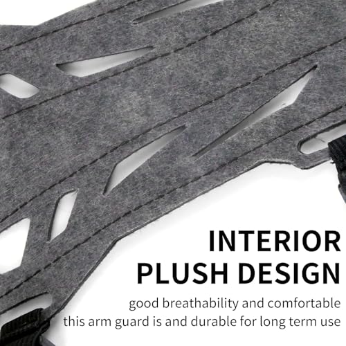 11.2in Long/6.7in Short Armguard Professional Competition Archery Bow Range with 4-Strap/2-Strap Buckles Shooting Practice Guard Nylon Carbon Forearm Protector Arm Guard - size: Black Shorts