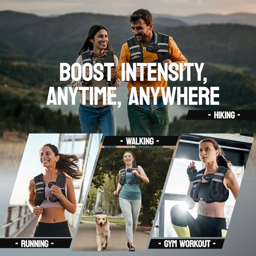 PodiuMax Weighted Vest for Women, Comfort-Fit with Adjustable Straps & Phone Bag, 6/8/12/16/20/25/30LB Womens Weighted Vest for Faster Weight Loss, Walking Strength Training Running - size: 30LB