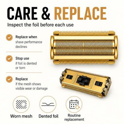 Gold Replacement Foil Blade Compatible with Manscaped Lawn Mower 5.0 Ultra - color: Gold Foil Shaver, size: 1 Pack