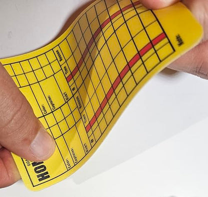 WRITEonCARDS Rewriteable Referee Cards for Soccer, Red and Yellow Standard Set Cards
