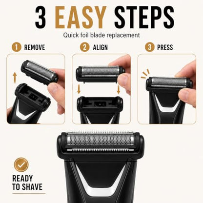 Replacement Foil Blade Compatible with Manscaped Lawn Mower 5.0 Ultra Black - color: Black Foil Shaver, size: 1 Pack