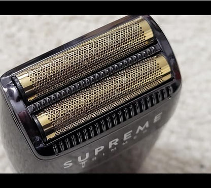 Supreme Trimmer Replacement Foil & Cutter SB55 | Hypoallergenic Foil for Crunch Lite STF600 | Black - color: Black Foil & Cutters