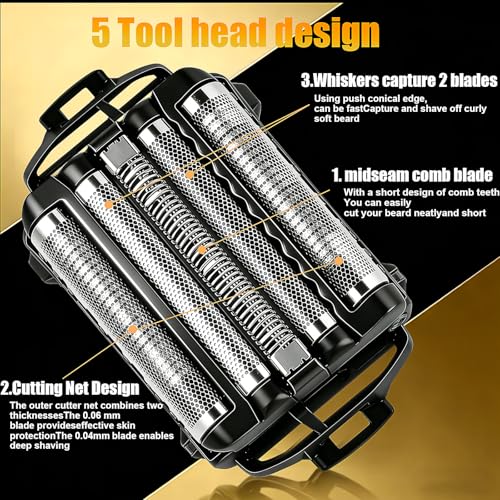 Head Shavers for Panasonic ARC5 5-Blade Replacement Blades and Foil - color: ES9032-1 Pack