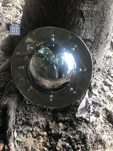 Medieval Archers Combat Buckler Shield Steel, 11 x 11 inches, Round, Target Archery, Shield for Roleplay and Cosplay Armor Shield