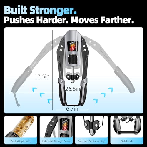 Twister Arm Trainer, 22-440 lbs Adjustable Hydraulic Arm Exerciser, Chest Expander for Arm Chest Shoulder Back Workouts, Foldable Home Gym Strength Training Equipment - color: GreyBlack