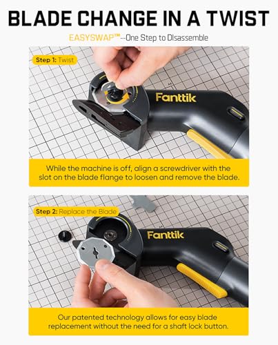 3PCS Replacement Rotary Blades for Fanttik C10 Pro Electric Scissors, Cardboard Cutter Blade Refill for Box, Cardboard, Paper, Fabric, Leather, and Thin Plastics